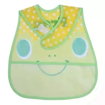 Brighten Up Mealtime with a Waterproof Bib for Boys & Girls - Little Monkey & Frog Print!