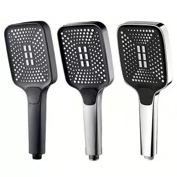 Brightness Bath High Pressure Shower Head Water Saving Black