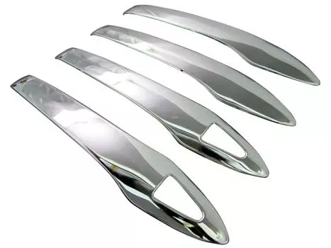 BRIGHTZ Camry AXVH70 AXVH75 Finish Stainless Steel Door Handle AXVH H70 70 H75 75 Ultra-Mirror Covers, 4-Piece Half-Type [PRIUS50-NOBU-HS-A2B2C0]