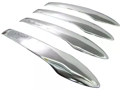 BRIGHTZ Camry AXVH70 AXVH75 Ultra Mirror Finish Stainless Steel Door Handle AXVH H70 70 H75 75 Covers, 4-Piece Half-Type [PRIUS50-NOBU-HS-A4B0C0]