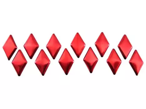 BRIGHTZ eK Cross Space 34 35 37 38 Панель эмблемы колеса из нержавеющей стали красная 12 шт B34A B35A B37A B38A 34A 35A 37A 38A eK Cross Space Cross Space красный