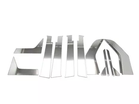 BRIGHTZ JH1 JH2 Супер Зеркальная Нержавеющая Сталь Хромированные Панели Стоек с Козырьком 14 Шт. NWGN N WGN N Wagon N Wagon JH 1 2 12256 N-WGN [PIL-SIL-038]