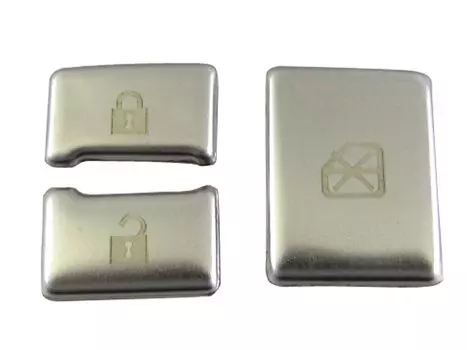 BRIGHTZ Накладки на кнопки стеклоподъемников из нержавеющей стали Camry, сатиновое серебро, AXVH70/AXVH75, комплект из 3 штук, [INT-ETC-732]