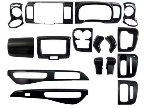 BRIGHTZ NV100 Clipper DR17V Комплект внутренних панелей 16 шт. Черный рояльный лак 2DIN Навигация DR17 DR R17 17 NV100 Clipper NV 100 [WOOD-PAN-167]