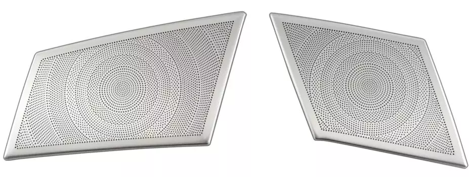 BRIGHTZ SNT33 T33 Stainless Steel Dashboard Speaker Cover 2PC Satin Silver SNT33 ST33 NT33 SNT ST NT T 33 X-Trail [SPEAKER-150] X-Trail