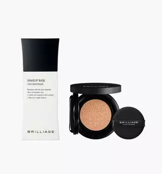 Brilliage Creators Long Wear UV Cushion 60 Set produced by Chiaki (with case) [Makeup base] SPF25/PA++ [Foundation] SPF50+/PA++++ [Brand Shimada]
