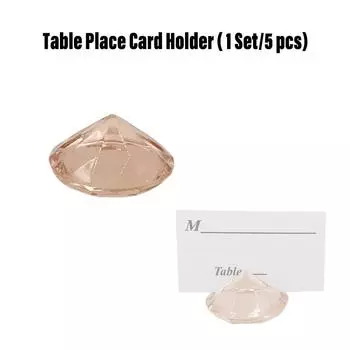 Бриллиант 5 шт. Акриловый держатель для карточек рассадки Кристальная свадебная настольная декорация