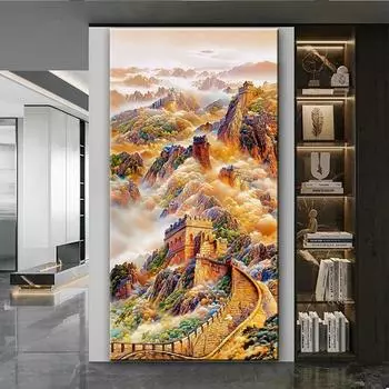 Бриллиантовая картина Great Wall 5d Diy картина со стразами, алмазная вышивка, пейзаж, вышивка крестиком, мозаика, набор, домашний декор Full Round 20x40CM