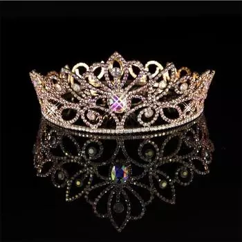 Бриллиантовая корона Super Flash для невесты с бриллиантовой цепочкой