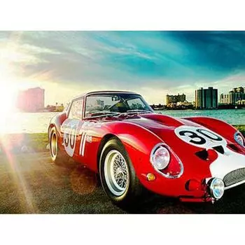 Алмазная мозаика Приморский автомобиль Стразы Фотографии 5D Алмазная картина Мультфильм Алмазная вышивка Бисером Подарок 20X30CM