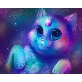 Алмазная картина Мультяшный синий кот Алмазная вышивка Стразы Вышивка крестом 20X30CM