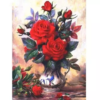 Алмазная картина Цветочная вышивка крестом Алмазная вышивка Цветочные картины Стразы Алмазная мозаика Украшение для дома 20X30CM