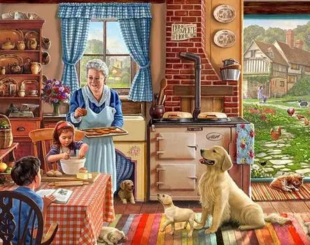 Алмазная картина «Время завтрака» Вышивка Полная демонстрация Круглая картина из стразов Декор Подарок 20X30CM