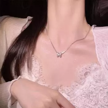 Бриллиантовое ожерелье с буквой H, женское, летнее, нишевое, дизайн, чувственная, ключичная цепочка, легкая, роскошная, нишевая, универсальное украшение