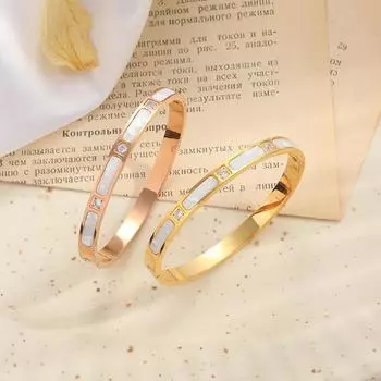 Бриллиантовый браслет-ракушка для женщин