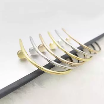 Бриллиантовый браслет, розовый золотой браслет-гвоздь, женский браслет