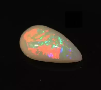 Бриллиантовый огненно-яркий натуральный эфиопский опал Каплевидный кабошон Драгоценный камень 5,95 карата 20x10x7 мм