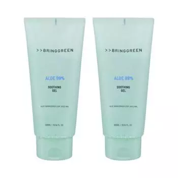 Bring Green Aloe 99% успокаивающий гель Двойная акция