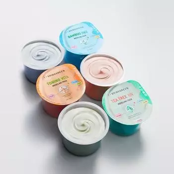 Bring Green Modeling Pack [Чайное дерево Cica/Bamboo Hyalu/Toning Vita] 28г/5 упаковок, популярная взрывная косметика Кореи 1 Toning Vita