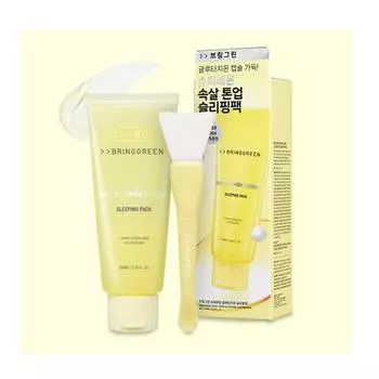 BRING GREEN Super Lemon Glutathione Sleeping Pack & Silicon Brush Set 2 шт. P000DXKO - Silicon Brush