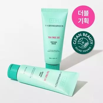 Bring Green Tea Tree Cica Soothing Cream Plus 100mL+100ml Double Special 100ml single item