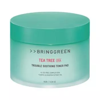 Bring Green Tea Tree Cica Trouble Soothing Toner Pad 90 листов, популярная взрывная косметика Кореи 90 sheets