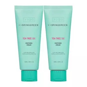 BRING GREEN TEA TREE CICA УСПОКАИВАЮЩИЙ КРЕМ 100мл+100мл 100ml + 100ml