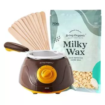 Bring Organic Milky Waxing Self Waxing Waxing Material Warmer Set Kit Machine Low Pain Hair Removal, 1 шт.