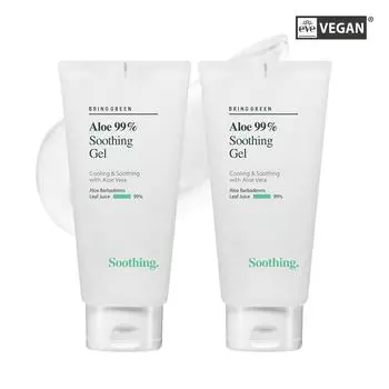 BRINGGREEN Aloe 99% успокаивающий гель, двойная упаковка (300 мл*2 шт.)