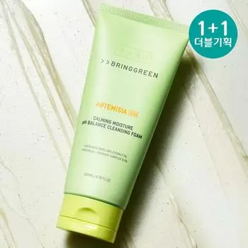 BRINGGREEN Artemisia Cera Calming Moisture pH Balance Очищающая пенка, 200 мл, двойной набор