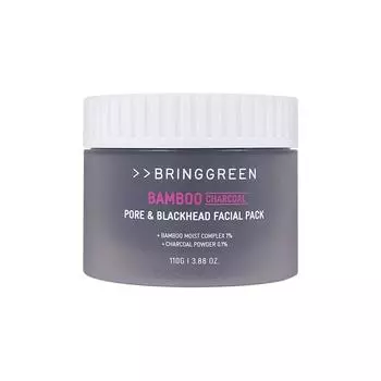 BRINGGREEN Маска для лица с бамбуковым углем и порами и черными точками, 100 мл