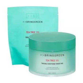 BRINGGREEN Tea Tree Cica Trouble Soothing Toner Pad 90P + набор сменных блоков 90P (Блок питания)