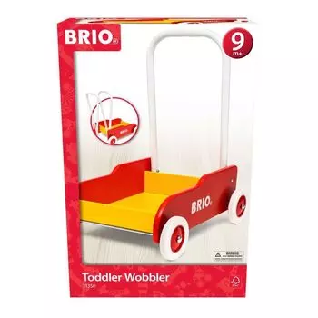 BRIO 31350 Целевой возраст 9 вагончик деревянная обучающая ходячая тачка, красная, месяцы~ (Катаката Игрушка, Игрушка, Игрушка, Практика)