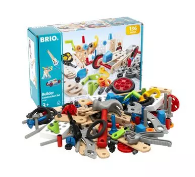 BRIO Builder Construction Set pieces in Ages 3 and up Tool Play Toy Educational 34587 [136 total] (Carpenter Toy)