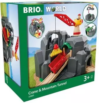BRIO Деревянный кран Горный туннель 33889 Железнодорожный набор