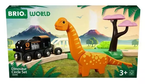 BRIO Dinosaur Circle Set 36098 Возраст от 3 лет Игрушечная деревянная направляющая (Поезд Динозавр)