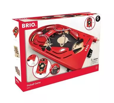 BRIO Pinball Game Red Возраст 6 и старше Развивающая доска 34017 [4 детали] (Деревянная игрушка, Игрушка, Игра)