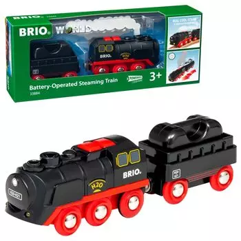 BRIO Power Steam Train Деревянный рельсовый электромобиль Локомотив 33884