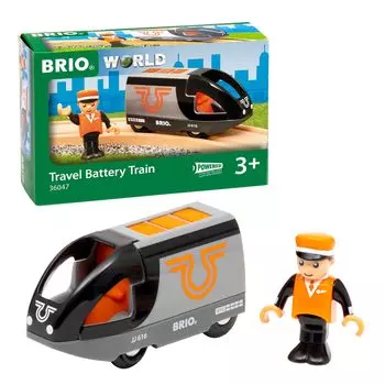 BRIO Power Travel Engine 36047 Деревянный рельсовый электромобиль-локомотив для детей от 3 лет и старше