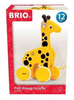 BRIO Pull Toy Ages Pull Деревянная развивающая игрушка 30200 Жираф, 1+ (Тянущий автомобиль, игрушка, игрушка)