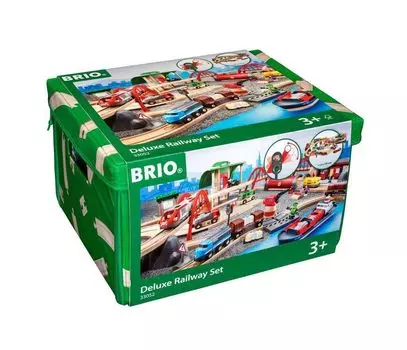 BRIO WORLD Rail Road Deluxe Set Ages Toy Wooden 33052 & 3+ (Поезд Железнодорожный)