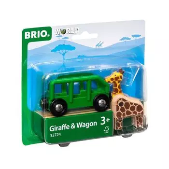 BRIO жираф и повозка 33724
