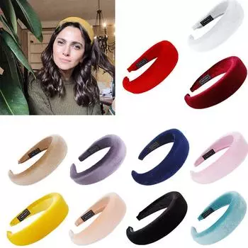 [brisand] модная однотонная повязка для волос с губкой, женская обруч для волос, милая повязка на голову для девочек One Size белый