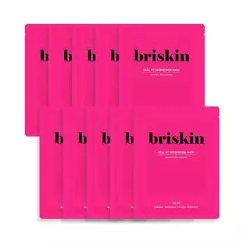 Briskin Real Fit Second Skin Маска Tone-up Glow 10P