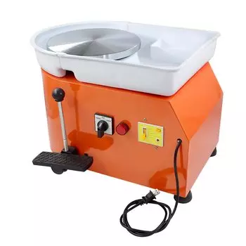 BriSunshine Electric Wheel Керамический станок для производства колес Электрическое колесо 350 Вт диаметр колеса 25 см Керамическое литье Поворотный стол Плавная регулировка скорости DIY