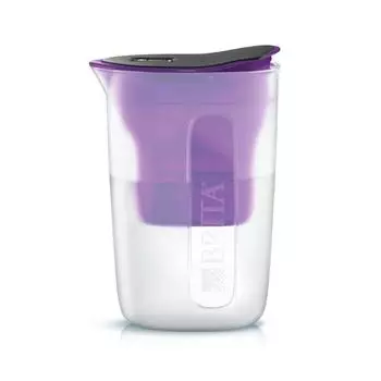 Brita Water Purification Pot Fan Purple Pot Type Water Purifier with 1 Cartridge Genuine 1.0L [Japanese Specifications/Japanese Product]