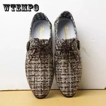 Британская дышащая и универсальная повседневная тканевая обувь в деловом стиле для мужчин Повседневная обувь с острым носком 44 серый