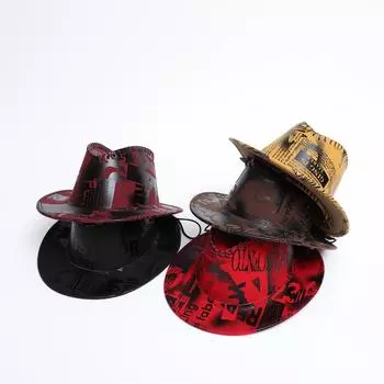 Британская джазовая шляпа Сезон Мужская и женская шерстяная шляпа для пар Модная простая шерстяная фетровая шляпа с большим карнизом 10 years old to adult (55-60CM)