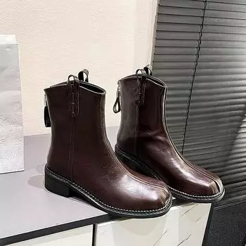 Британские кожаные мотоциклетные ботинки на платформе для женщин, осень-зима, мягкая подошва, женская дизайнерская обувь, модные ботильоны для женщин 35