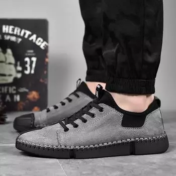 Британские кожаные туфли Повседневная дышащая обувь из натуральной кожи Мужская деловая кожаная обувь ручной работы Модная дышащая универсальная мужская обувь 38